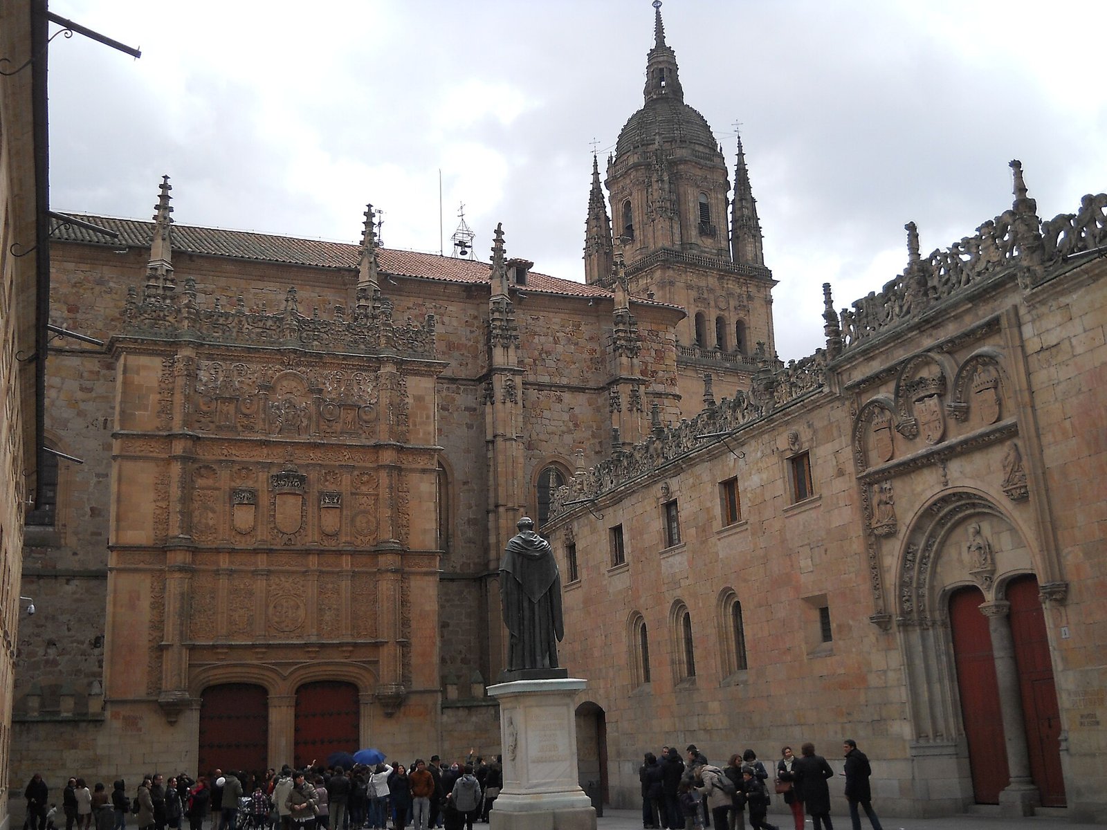 The carved façade of the Escuelas Mayores